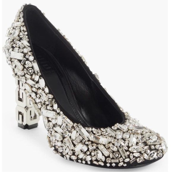 G Cube 85mm Pumps in Satin with Strass - Picture 4 of 5